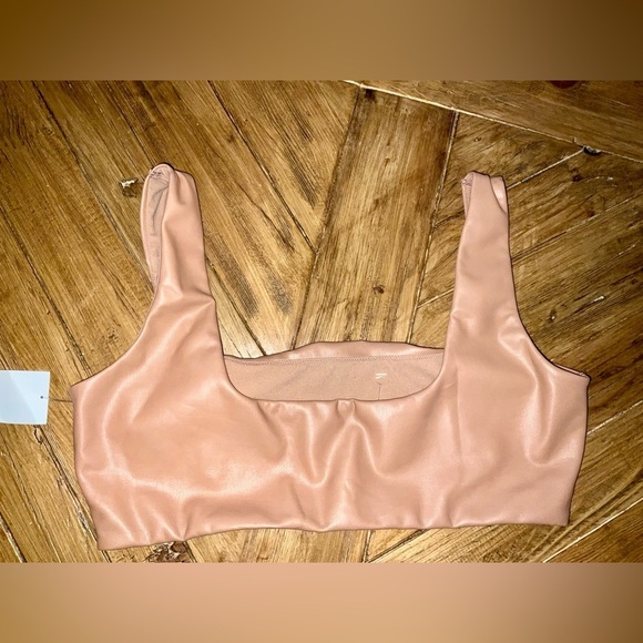 Skims Faux Leather Bralette / top - 2x - NWT - Picture 4 of 11